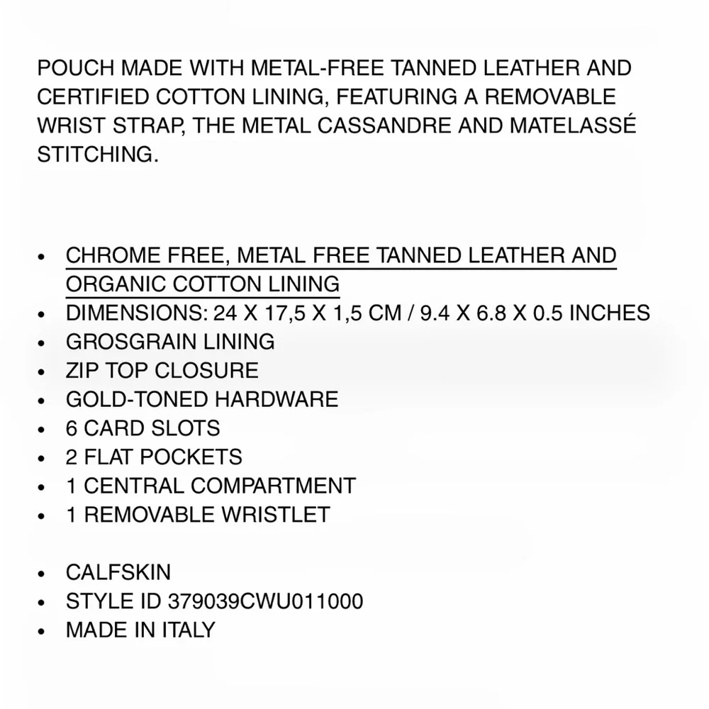 YSL CASSANDRE MATELASSÉ A5 Wristlet Pouch - Picture 11 of 11